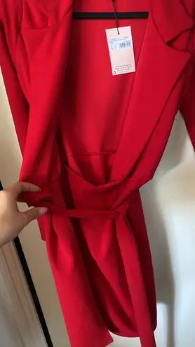 Missguided Belted Blazer Dress