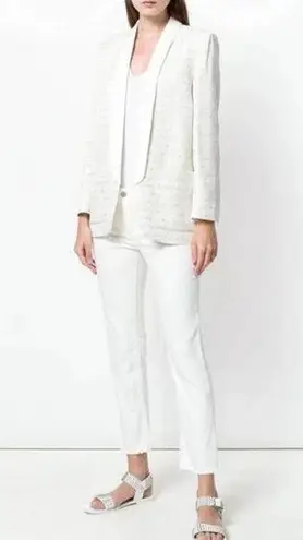 Zadig & Voltaire Verdun Jac Star White & Gold Blazer Tuxedo Jacket Size 36