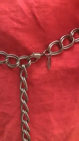 Fashion Chain Link Belt Silver