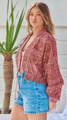 Free People Rosalina Floral Jacket