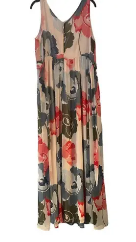 Motherhood Floral Sleeveless Lined Maxi Maternity Dress Size Large