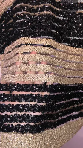 Miss Kelly Black & Brown Sweater Size S New