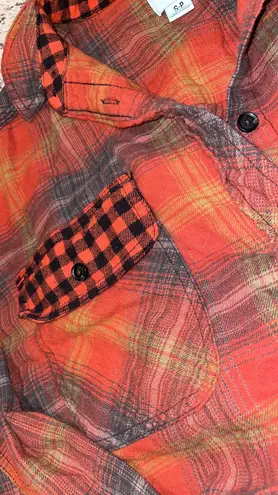 Urban Outfitters UO Cropped Plaid Flannel 