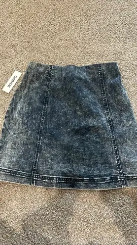 Garage Jean Skirt, Dark Washed