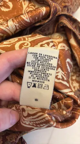 Caribbean Joe Woman button down shirt long sleeves w/button cuffs paisley Sz 2X