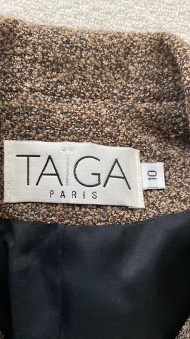 Taiga Paris blazer jacket cropped fit long sleeve oversize buttons size 10