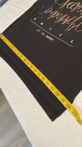 ZARA T-shirt “It always seems impossible until it is done” on front Size small