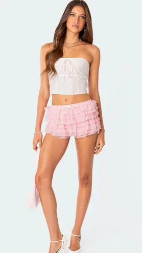 Edikted Unicorn Layered Ruffle Shorts