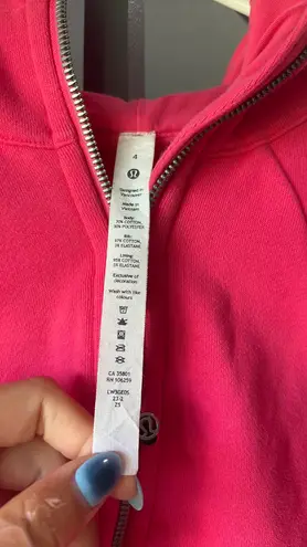 Lululemon  Cropped Scuba Full-Zip Hoodie Lip Gloss - Image 4