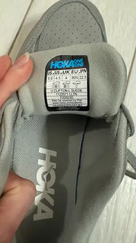 Hoka Clifton L Suede Women’s Sneakers Size 5.5 Limestone