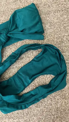 SheIn Teal Bikini Swimsuit Tie Front