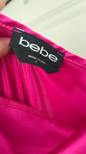 Bebe Hot Pink Slip Dress