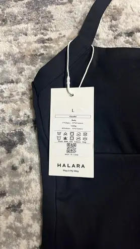 Halara Softlyzero Plush Halter Ruched Backless Split Hem Mini Active Dress NWT