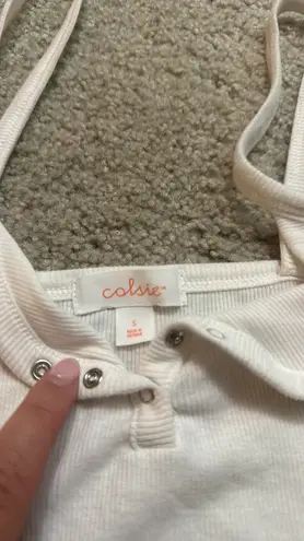 Target Colsie White Ribbed Crop Tank - Image 2