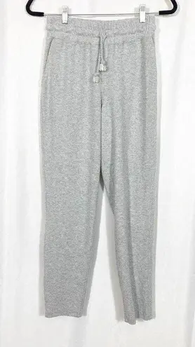 Faherty  Fleece High Rise Sweatpants Lounge Track Pants: Light Heather Grey