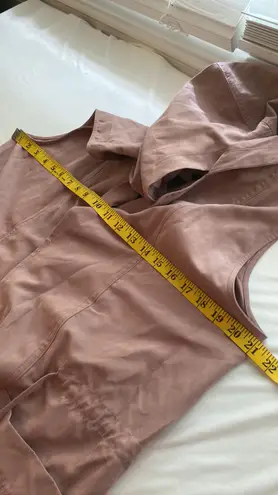 Staccato vest hooded drawstring at waist pockets lapel front size large