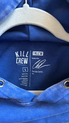 Kill Crew blue and green lux wolf hoodie