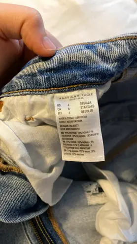 American Eagle Stretch Ripped Mom Jeans