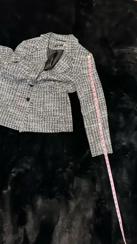 Karl Lagerfeld  Tweed Long Sleeve Blazer Jacket 