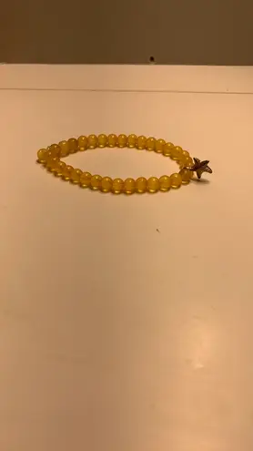 Handmade Orange Glass Bead Bracelet
