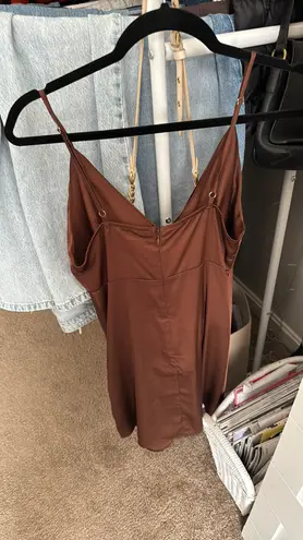 Forever 21 Chocolate Brown Satin Dress