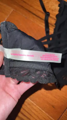 PINK - Victoria's Secret PINK black lacy bralette small 