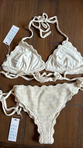 frankie's bikinis NWT Frankie’s Bikinis White Crochet Bikini