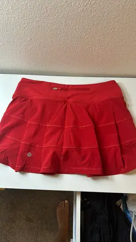 Lululemon Red Tennis Skirt