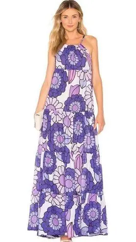 The Bar Dodo Or Purple Dorothy Floral Print Maxi Dress Small