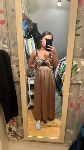 ZARA Gold Maxi Dress