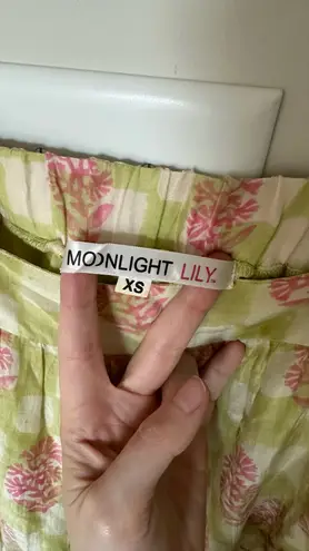 Moonlight Lily Frankie Flutter Sleeve Midi Dress Cotton Silk XS