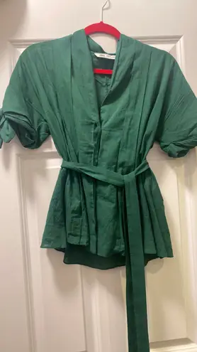 ZARA Pleated Blouse