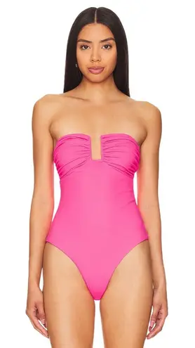 Susana Monaco Wire One Piece in Shocking Pink Small New Womens Bodysuit