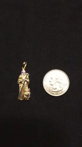 Gold Chain Rope Chain 20in 2mm And Grim Reaper Pendant