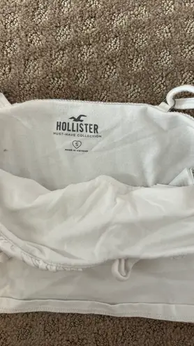 Hollister White Cropped Tank-Top