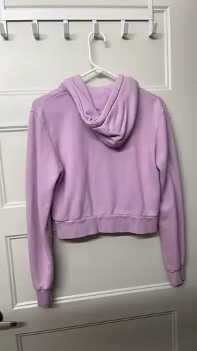 Brandy Melville Purple Cropped Hoodie