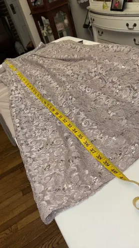 R & M Richards R & M Richard Woman dress lace w/lining sheer overlay glitter beading Sz 14W NWT