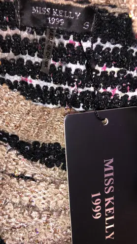 Miss Kelly Black & Brown Sweater Size S New