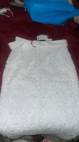 H&M SKIRT  Limited Edition Midi White Eyelet Embroidery Skirt