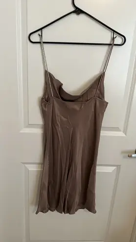 ZARA Mauve Sequin Slip Dress