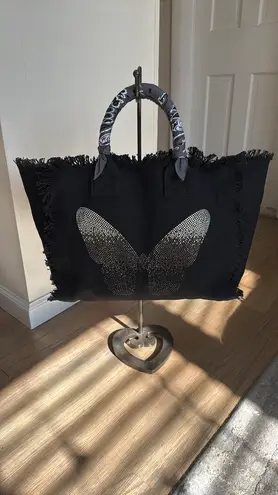 Hipchik Black Butterfly Tote Bag