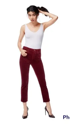 J Brand  Ruby High Rise Velour Crop Jeans