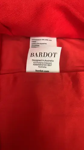 Bardot Tallulah Mini Dress Fire Red Size 10L Nwt
