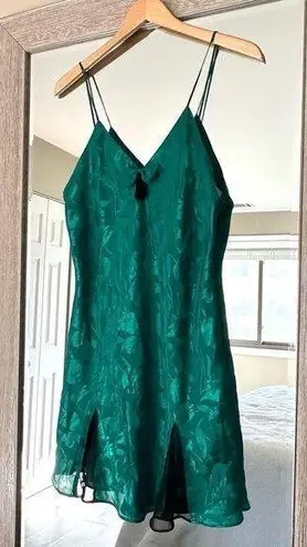 Victoria's Secret COPY -  Gold Label Vintage Green Floral Slip Dress Size Medium