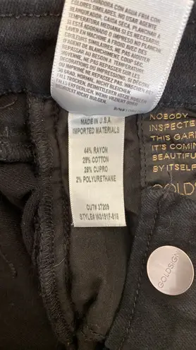 GOLDSIGN Virtual Mid Rise Skinny Ankle Jeans in Black Size 26 Inseam 26"