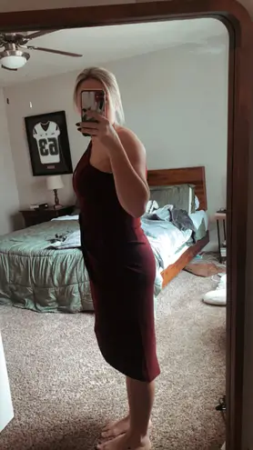 Lulus Burgundy Asymmetrical Dress