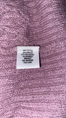 Croft & Barrow sweater pullover long sleeve V-neckline rose pink size XLarge