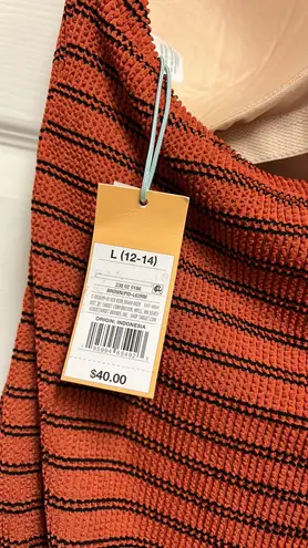 Kona Sol Koni Sol Copper Stripe Pucker One Piece Swimsuit