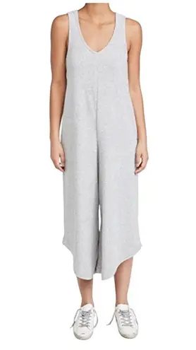 Z Supply  Jumpsuit Women Medium Gray Starlette Terry Cropped Wide Leg NWT Outdoor