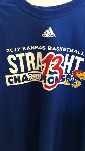 KU Men’s Basketball Big 12 Champions Tee Blue Size XXL